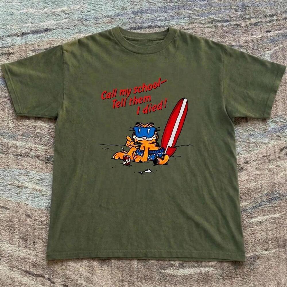 Garfield Green Graphic Tee